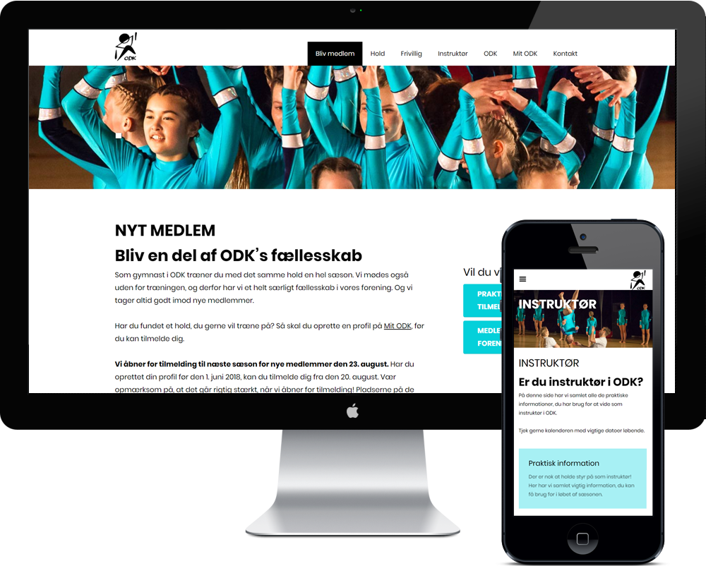 ODK Gymnastik forening hjemmeside